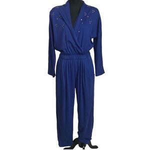 Saint Germain Paris Vintage Blue Jumpsuit- Women’s 8